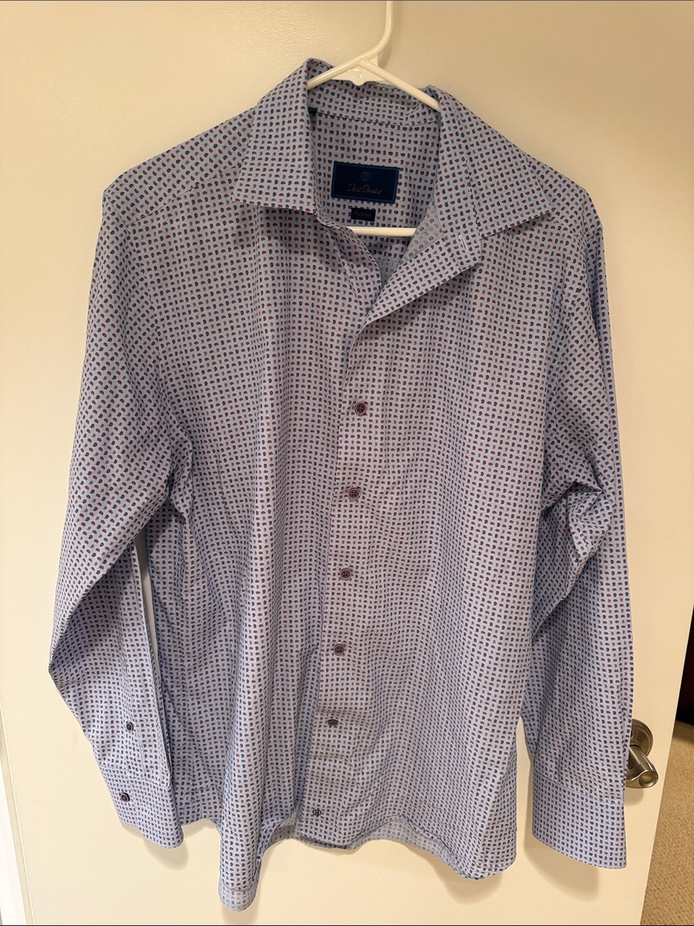 David Donahue Fusion Small Paisley Print Button-Down Shirt